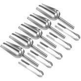 10PCS Tongs and Scoop Set, 5PCS Sweet Tongs and 5 Ice Scoops for Pick and Mix, Metal Serving Tongs Cookie Scoop for Bar Ice Bucket Kitchen Wedding Party Buffet